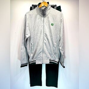 2 Piece Tracksuit Zip Front Jacket Pants Fergana Blokecore Hip Hop Streetwear